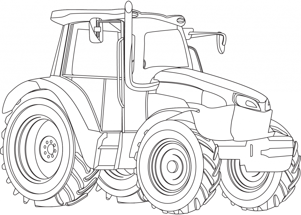 Tractor con ruedas grandes