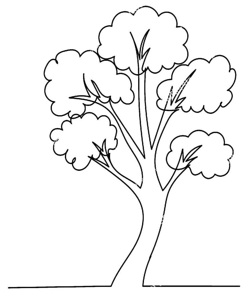 Imagen de un árbol para colorear