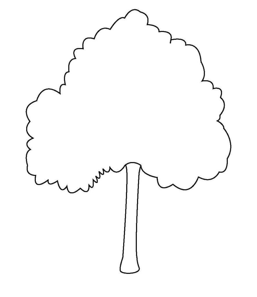 Plantilla de árbol para niños de 4 años.