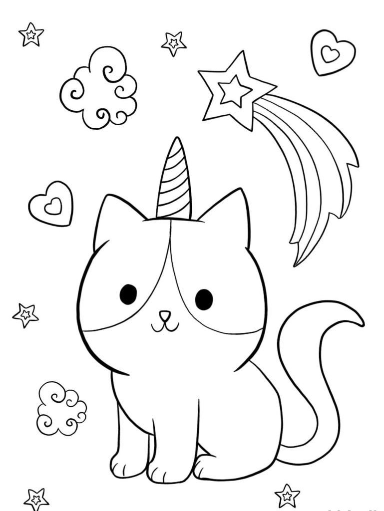 Lindo gato unicornio