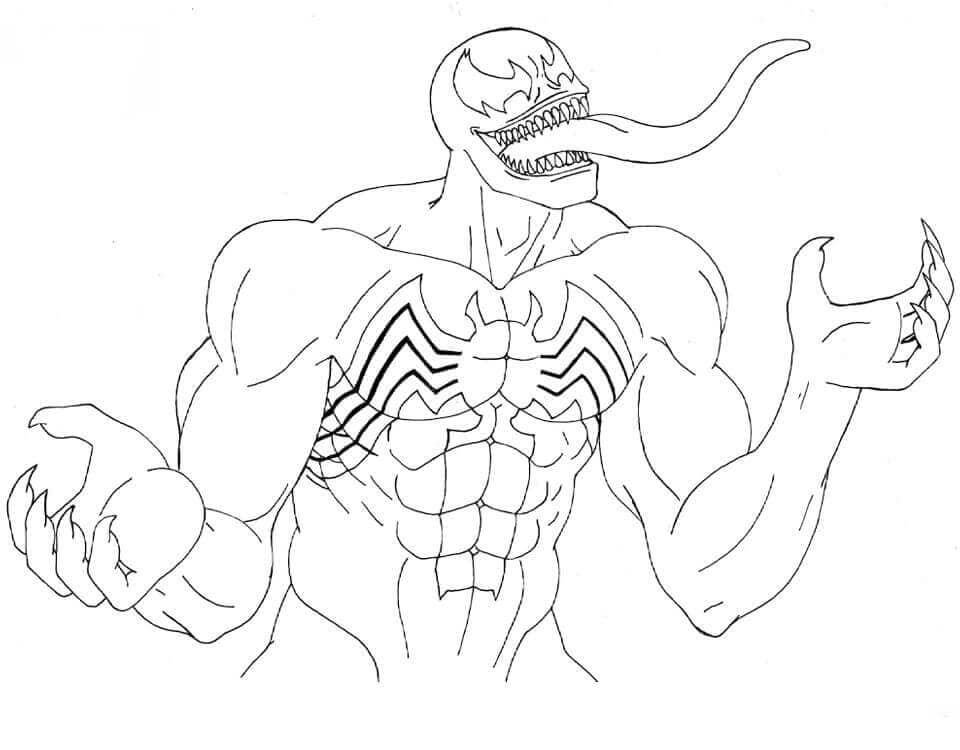 Venom con emblema en el pecho
