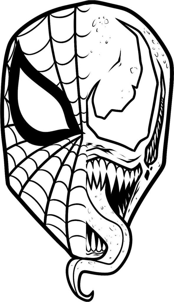 Máscara de Venom y Spiderman