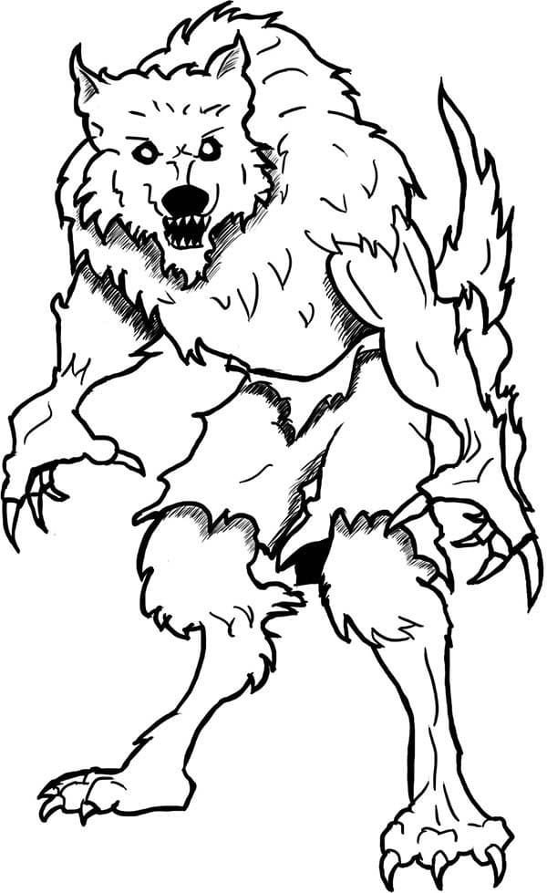 Hombre lobo aterrador