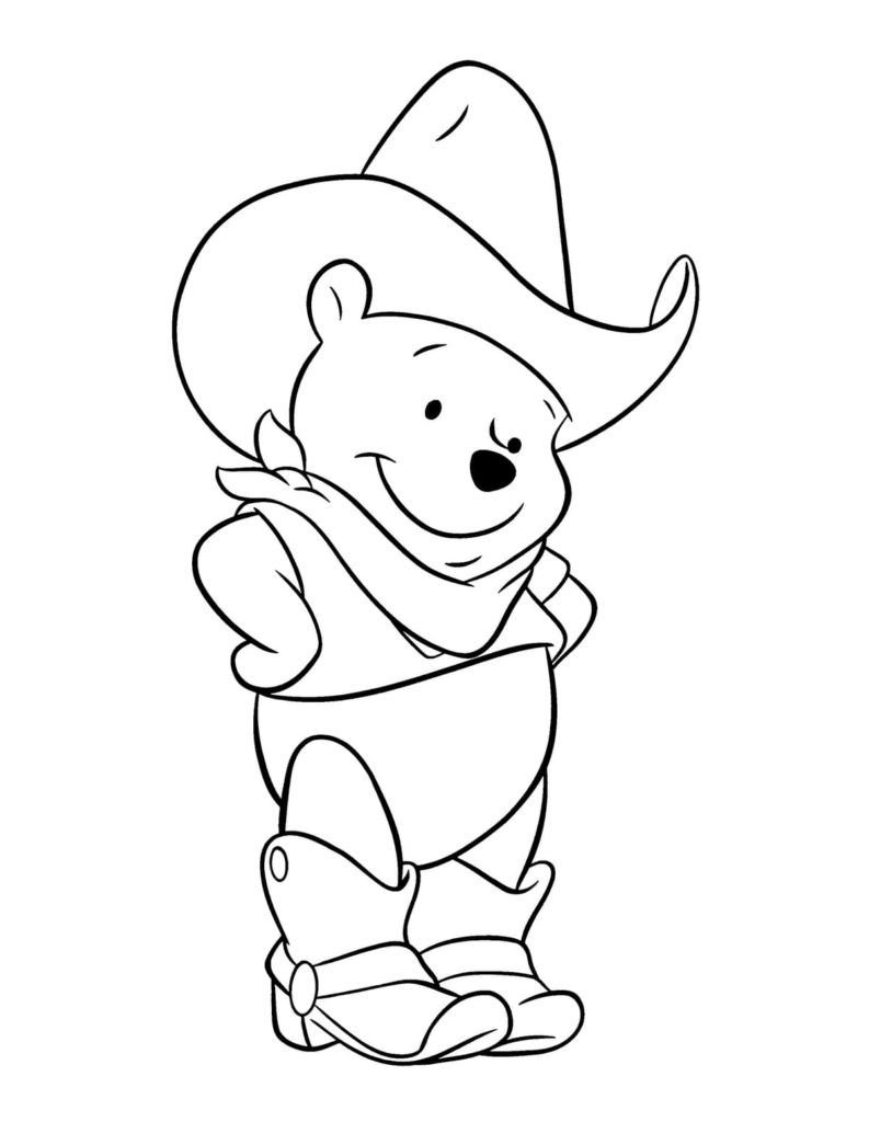 Winnie con sombrero de vaquero