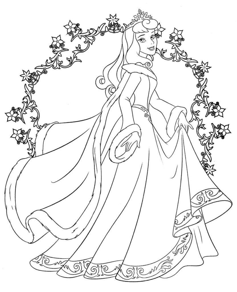 Princesa en vestido de invierno