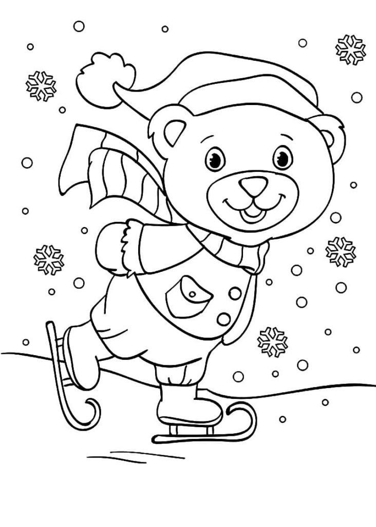 Bear en una pista de patinaje