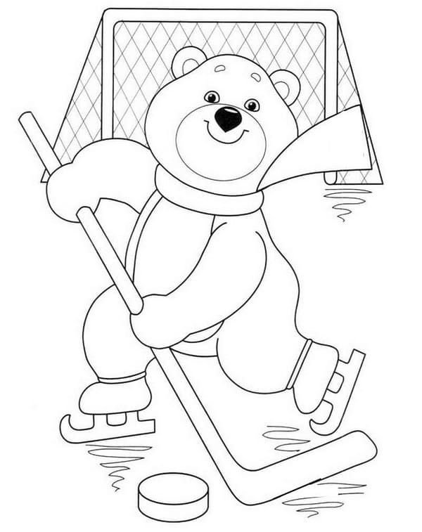 El oso juega al hockey