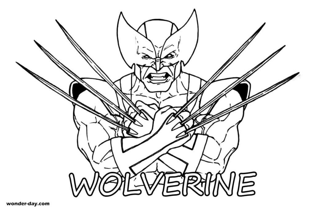 Dibujo de Wolverine para colorear