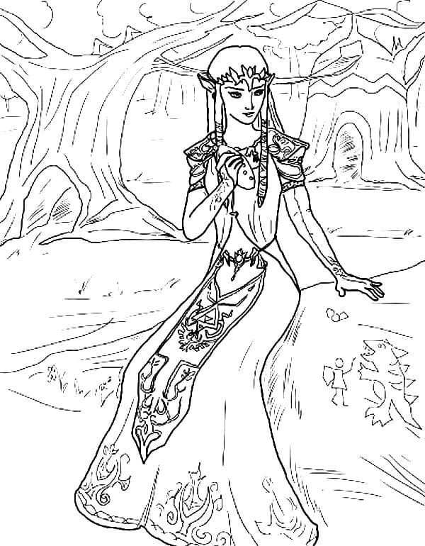 Princesa Zelda en el bosque