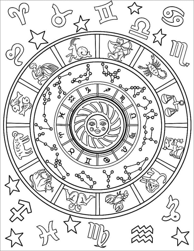 Libro para colorear signos del zodiaco