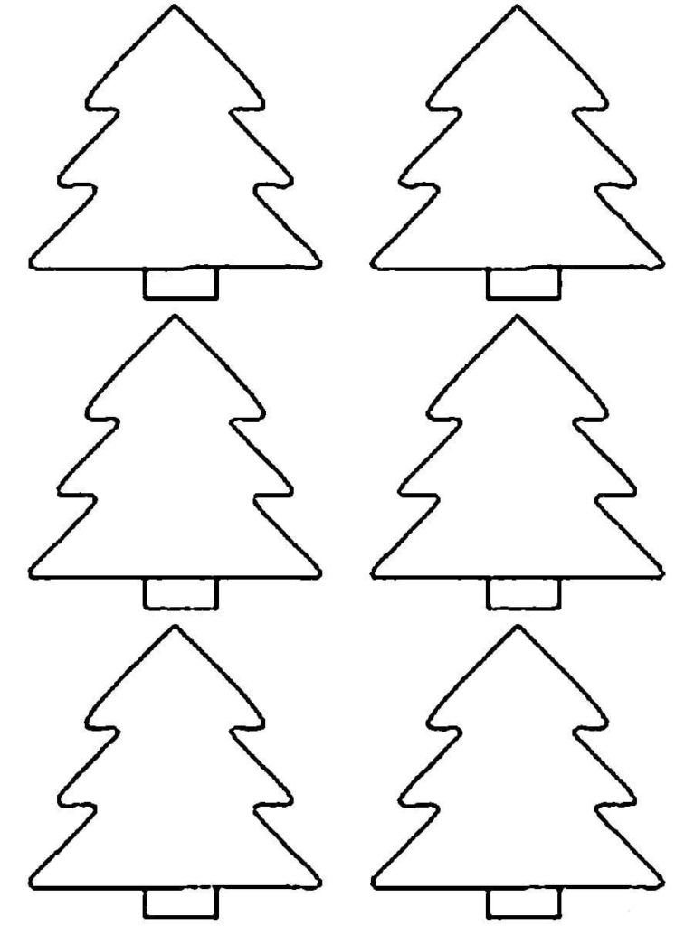 Varias plantillas de un árbol de Navidad